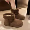 Sapatos de algodão de inverno femininos botas curtas Birken 2026 Botas de neve Nordeste feminino sola plana quente pelúcia grande novo estilo