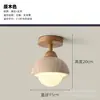 Lámpara de techo para dormitorio a prueba de viento color nogal diseño retro luz para barra de bar sensación de alta gama nueva protección ocular lámpara de techo para sala de estar hierro