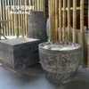 Maceta de cemento UHPc simple y duradera para flores de paisaje, para jardín, patio de hotel, contenedor de plantación de plantas verdes para exteriores, disponible en varios tamaños