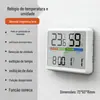 Relógio de Tempo Multifuncional Colorido Transfronteiriço Calendário Perpétuo Temperatura e Umidade Previsão do Tempo Luz de Fundo Despertador Relógio Eletrônico Inteligente