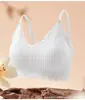 Nuevo sujetador de encaje sin costuras con diseño de burbujas, chaleco deportivo con sensación de segunda piel, ropa interior básica de color liso, transpirable y con botones
