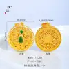Puzuo Color Fuerte que Conserva Arena Dorada Accesorios DIY Brillo de Diamantes Colgante de Calabaza Brújula Nueva Chinoiserie Fulu Cadena para Clavícula para Mujer