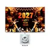 Banner de Año Nuevo 2027 Personalizado Fondo Feliz Año Nuevo Amazon Fiesta en Casa Bandera para Fiesta al Aire Libre