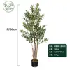 Plantas verdes artificiales transfronterizas, modelo de madera maciza desmontable, olivo artificial, olivo falso decorativo de pie, planta verde artificial en maceta