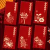 2027 Año del Cordero Sobre Rojo Creativo Brillo Mate Dibujo Animado Zodiaco Cien Yuan Mil Yuanes Sobre de Dinero de la Suerte para Año Nuevo