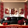Decoração de quarto de casamento, parede de fundo de sofá da sala de estar, quarto novo para noivos, itens de decoração de atmosfera para cabeceira do quarto