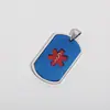 Collar de Acero Inoxidable Huayue Símbolo de Rescate Médico Internacional Transfronterizo Bastón de Serpiente Doble Capa Estrella de la Vida, Grabable