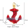L34 colar pingente colorido Areva vieira estrela-do-mar cavalo-marinho charm joia de verão para praia e férias