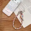 Hd216A06 Cordón Tejido Simple Estilo Dopamina Correa para Teléfono Llavero Colgante Accesorio para Bolso con Almohadilla para Teléfono