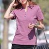 Camiseta de Manga Corta de Algodón Rústico para Mujer, Holgada, Nuevo Estilo Coreano 2023, Camisa Base con Cuello, Camiseta Polo, Top para Verano