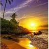 Nuevo atardecer colorido pintura de diamantes 5D diy completo de diamantes pintura decorativa Amazon proveedores transfronterizos fabricantes al por mayor