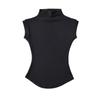 Nueva Oumi de Primavera para mujer, chica hot, cuello alto medio, chaleco ajustado a la cintura, camiseta