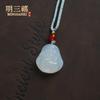 Colgante de hebilla de ágata natural, Buda, calcedonia, Xiangyun, cerradura Ruyi, nuevo colgante de jade de la marca Guanyin No Matter chino