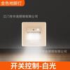 Luz de Canto LED Embutida Tipo 86 para Corredor, Entrada, Degraus de Escada, Luz de Pé com Sensor de Corpo Humano para Casa, Hotel