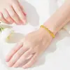 Auténtico Pulsera de Trébol de Cuatro Hojas Chapada en Oro para Mujer, Pulsera Versátil con Amuleto de la Suerte en Forma de Corazón para Mujeres, Venta al por Mayor desde el Fabricante