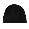 Touca de Tricô Personalizada Quente Gorro de Lã Bordado Outono Inverno Unissex Grossa Moda