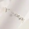 Nova Pulseira de Damasco Sansheng com Pingente Duplo de Folha de Ginkgo Banhada a Prata Design de Nicho Presente Versátil para Namorada