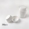 Vasos de papel para pasteles blancos puros al por mayor directos de fábrica, 100 barriles de papel para hornear de alta temperatura, papel grasiento para pasteles