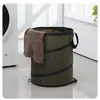 Cesto de Lavandería Plegable Grueso para Jardín al Aire Libre Cesta de Alambre de Acero para Ropa Cubo de Almacenamiento Portátil para Exteriores Cubo para Ropa Sucia al por Mayor Camping