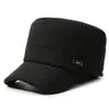 Gorra de Invierno para Hombre Estilo Papá Protección contra el Frío Protección para los Oídos Gorra de Copa Plana para Hombres de Mediana Edad y Mayores Abuelo Hombre Mayor Gorra Gruesa de Algodón Cálida con Terciopelo