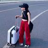 Pantalones Cargo Hip-Hop Estilo Europeo y Americano para Niñas Verano 2025 Nuevo Estilo Pantalones Casuales Holgados Medianos y Grandes para Niños Leggings