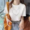 Camiseta de Manga Corta Versátil para Mujer Estilo Coreano y Japonés de Verano con Estampado Único de Dibujos Animados Lindos Diseño de Moda