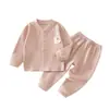 Roupas de Outono para Bebê Conjunto Dividido 100% Algodão Classe A Camada Base Justa Roupa para Casa Roupa para Passeio