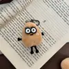 Chaveiro de Batata Fofa de Óculos com Guitarra para Fotos, Pingente de Mochila de Estudante Divertido e Adorável