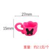 Yqt Xícara de Chá Elegante de Borboleta Resina Brinquedo de Comida DIY Casa de Bonecas Ornamentos de Mesa Brinquedo Casa de Brincar Rosa Acessórios Prato de Jantar