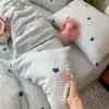 Diseños populares en Xiaohongshu ~ Conjunto de cuatro piezas estampado tipo nube suave estilo Ins para ambiente del hogar, conjunto de tres piezas para uso en dormitorio