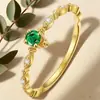 Pulsera de Moda Versátil con Diamante Esmeralda Diseño de Lujo Ligero Pulsera para Pareja para Mujeres Pulsera de Diseño de Lujo Ligero que No se Desvanece Venta al por Mayor