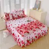Saia de Cama Dupla Renda Transfronteiriça Conjunto de Três Peças Cobertura de Cama Espessa Antiderrapante Saia de Cama Cobertura de Cama de Peça Única Saia de Cama Atacado