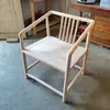 Silla de madera maciza en bruto blanca Silla circular de Nanmu silla antigua de Gran Tutor ensamblaje de espiga y mortaja suelta silla de respaldo silla sombrero de oficial silla de comedor