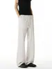 Pantalones Casuales de Retazos Cortados en Diagonal Estilo Americano, Pantalones Casuales de Malla Perforada de Secado Rápido, Pantalones Largos Holgados de Pierna Recta de Pierna Ancha de Tallas Grandes
