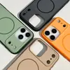 Funda para Teléfono Móvil Adecuada para iPhone 17 Promax, Textura de Piel, Marco Magnético Antideslizante, Cubierta Protectora Apple 16 de Gama Alta 15