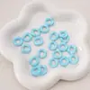 Jenga Colorido DIY Hecho a Mano Cadena para Teléfono Móvil con Cuentas Llavero Colgante Accesorios con Cuentas Agujero Grande Cuentas de Partición Ondulada
