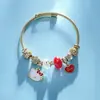 Pulseira Panjia Rosa Pulseira Gato KT Pulseira Desenho Animado Transfronteiriça Fofa Pando Hello Kitty Puxar Fábrica de Joias Atacado