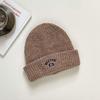 Ins Sombrero para Niños de Corea del Sur Otoño e Invierno Traje Sombrero de Lana Sombrero Tejido Conjunto de Dos Piezas para Niños Bebé Sombrero Cálido con Protección para las Orejas
