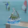 Lindo Mini Velero Gota de Aceite Juguete de Descompresión Regalo de Cumpleaños para Niños Regalo Pequeño Adornos de Decoración para Escritorio del Hogar
