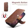 Funda de piel para teléfono plegable Iphone18Promax con ranura para tarjeta, succión magnética, soporte de carga inalámbrica dos en uno