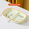 Snoopy Colorido Cerámica para el Hogar Platos de Cerámica para Niños Platos de Ensalada Platos de Desayuno Tazón Creativo para Fideos Tazón para Sopa Cuchara Palillos Vajilla