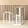 Caixa de Bolo Preta Caixa de Embalagem Transparente Aniversário 6 polegadas Quatro Polegadas 4 Seis 5 Oito 8 Dez 10 Mais Altura 12 Embalagem Caixa de Presente para Lanches