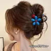 Novo Estilo de Presilha de Cabelo 2026 com Toque de Luxo, Piranha Floral Simples, Presilha de Garra Grande de Acrílico para Cabelos Grossos