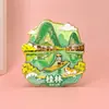 Ímãs de Geladeira de Guangxi, Lembranças de Madeira Culturais e Criativas com Tema de Cidade, Ímãs de Geladeira Turísticos das Cidades de Guilin, Liuzhou, Nanning