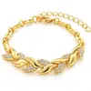 Pulsera de Hoja Dorada 18K Yunjin Joyería Transfronteriza Moda Europea y Americana Joyería de Boda Pulsera de Diamante para Mujer