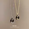 Conjunto de Anillo y Collar con Colgante de Gota de Agua con Pedrería Europea y Americana Moda Versátil para el Trabajo Accesorios de Collar Sentido del Diseño Joyería de Nicho para Mujeres