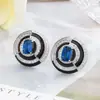 Juego de Joyería Huayoumei para Mujer, Azul Elegante y de Moda Joyería Transfronteriza, Collar, Pendientes, Anillo, Circón al por Mayor