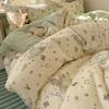 2025 Nuevo Estilo Universitario Lindo Algodón Juego de Cama de Cuatro Piezas Algodón Estampado Dormitorio de Estudiantes Juego de Cama de Tres Piezas con Bolsa