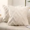 Funda de almohada de terciopelo de algodón Shu Rombo de felpa Cojín de sofá Cojín lumbar Cojín cuadrado suave Venta al por mayor Venta caliente transfronteriza