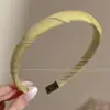 Diadema de corona alta estilo coreano, diadema de borde ancho, diadema para lavarse la cara con dientes, accesorio para el cabello de tela a cuadros de alta gama